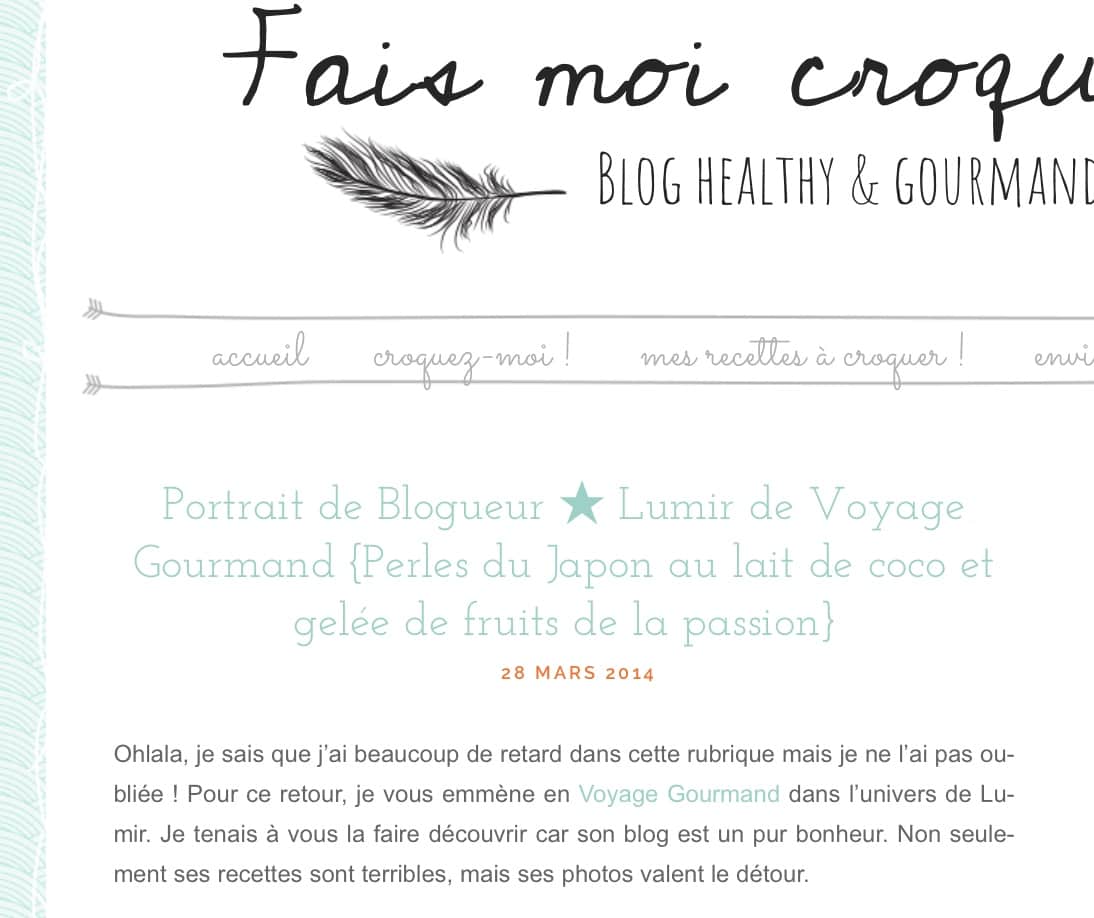 Fais moi croquer, Voyage Gourmand