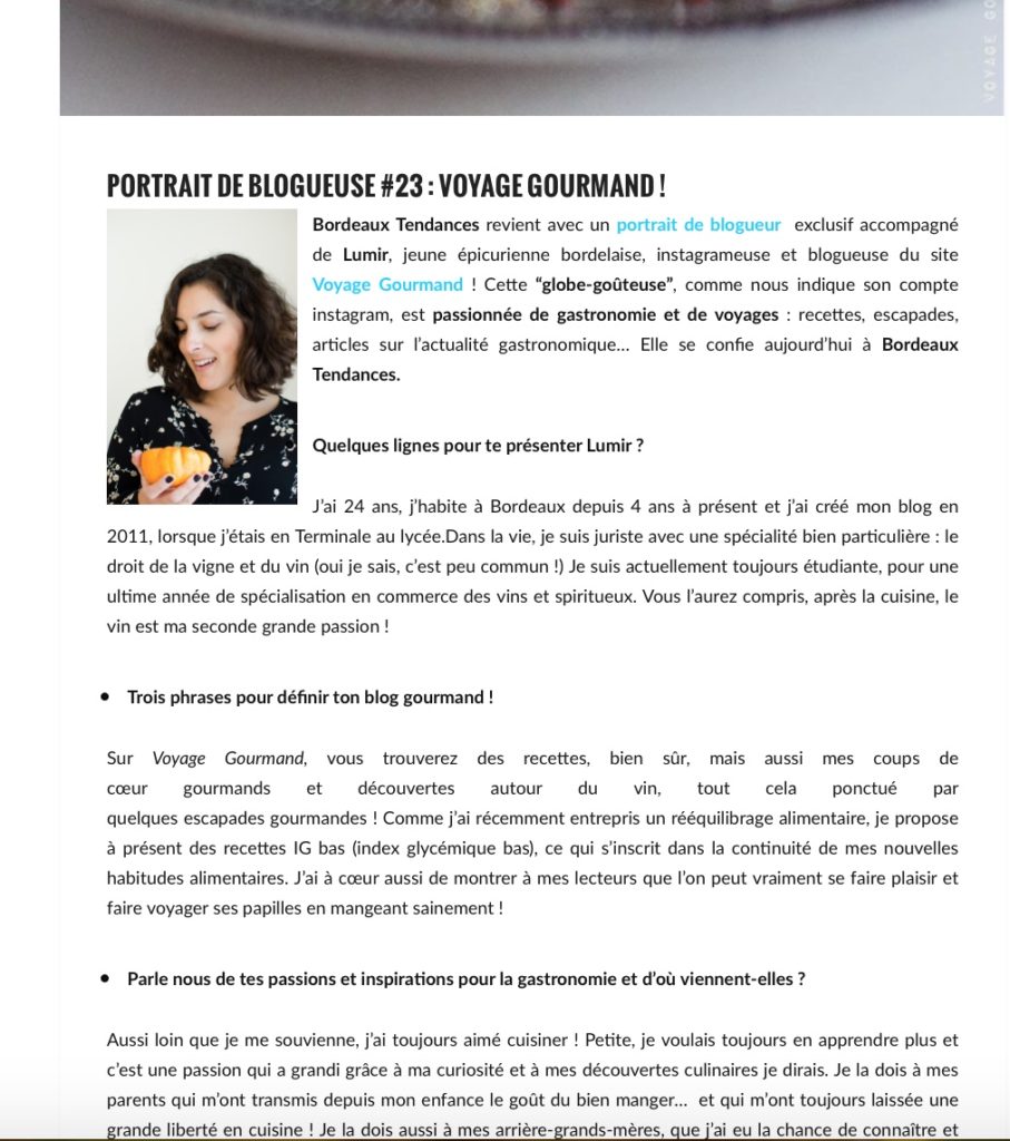 Portrait de Blogueurs #23 Bordeaux Tendances