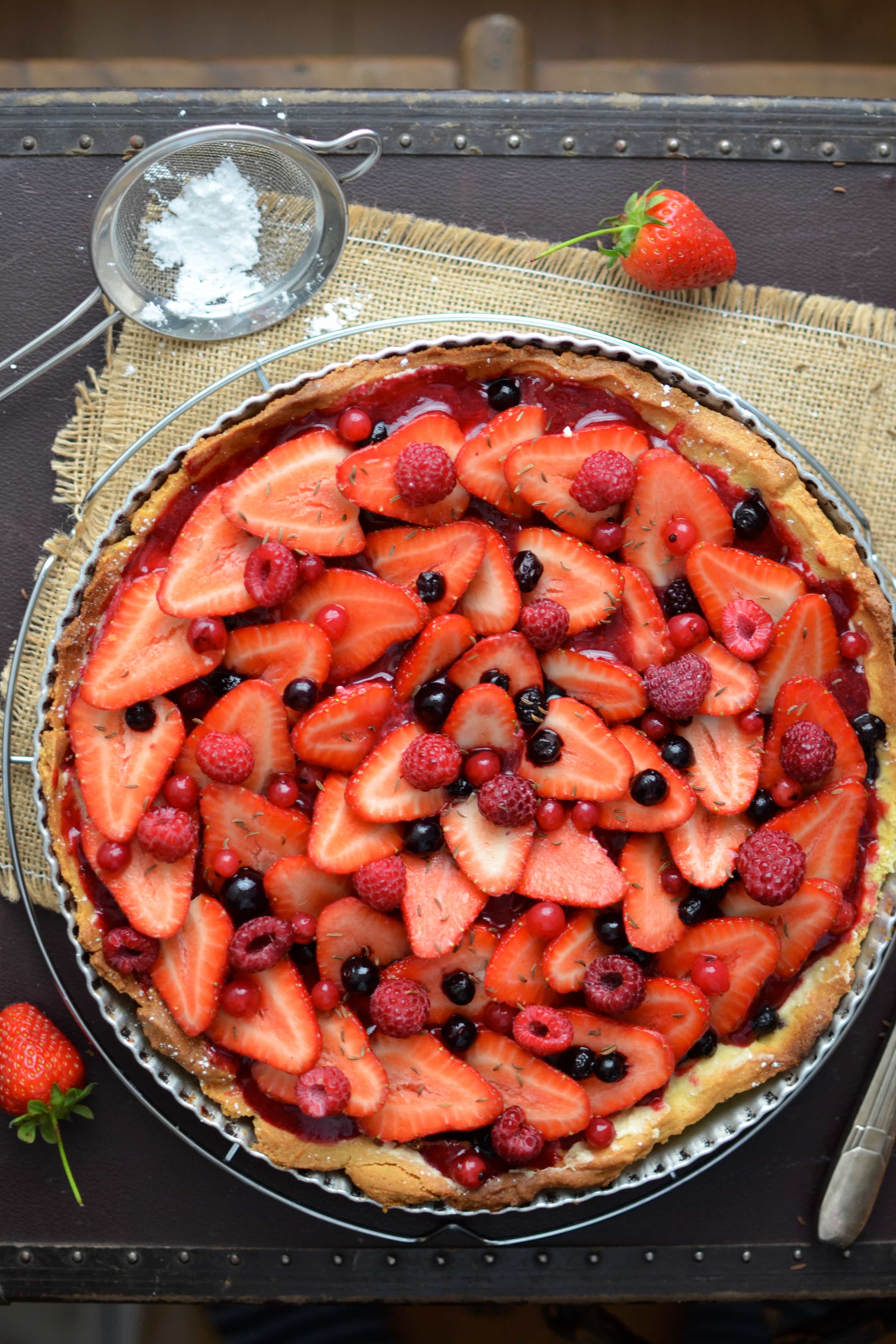 Tarte aux fraises et autres fruits rouges de Philippe Conticini
