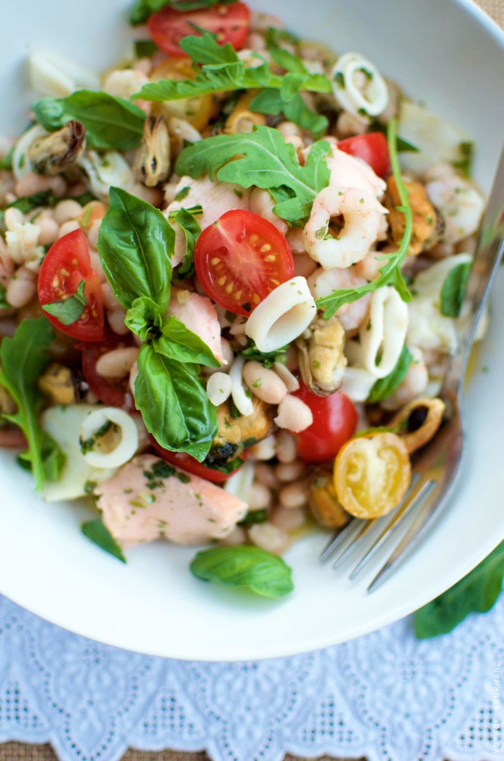 Salade De Haricots Et Fruits De Mer Litalienne Voyage Gourmand