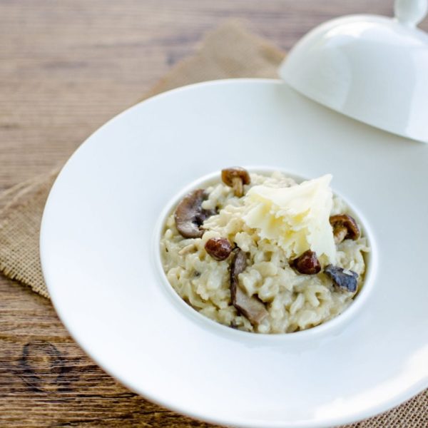 Risotto \u00e0 la t\u00eate de moine et huile de truffe - Voyage Gourmand