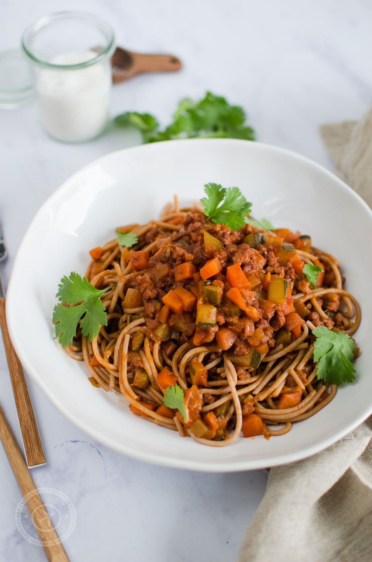 Spaghettis bolognaise, recette végétarienne
