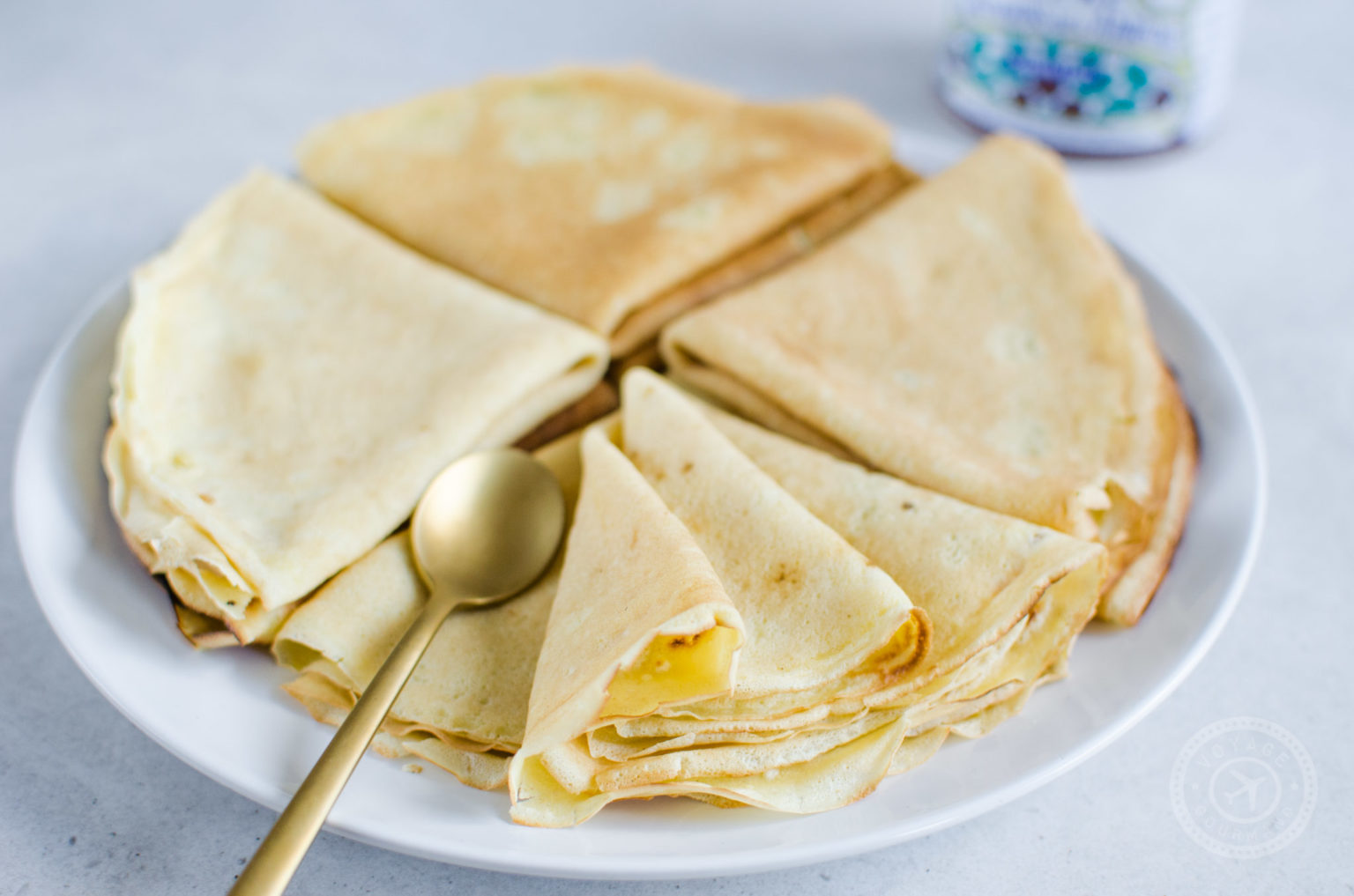 Crêpes au lait d’amande et à la fleur d’oranger Voyage Gourmand