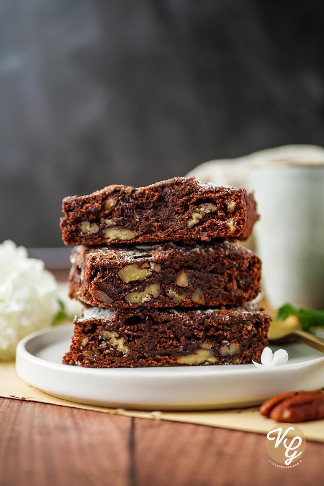 Brownie aux noix de Pécan, façon Cyril Lignac - Voyage Gourmand