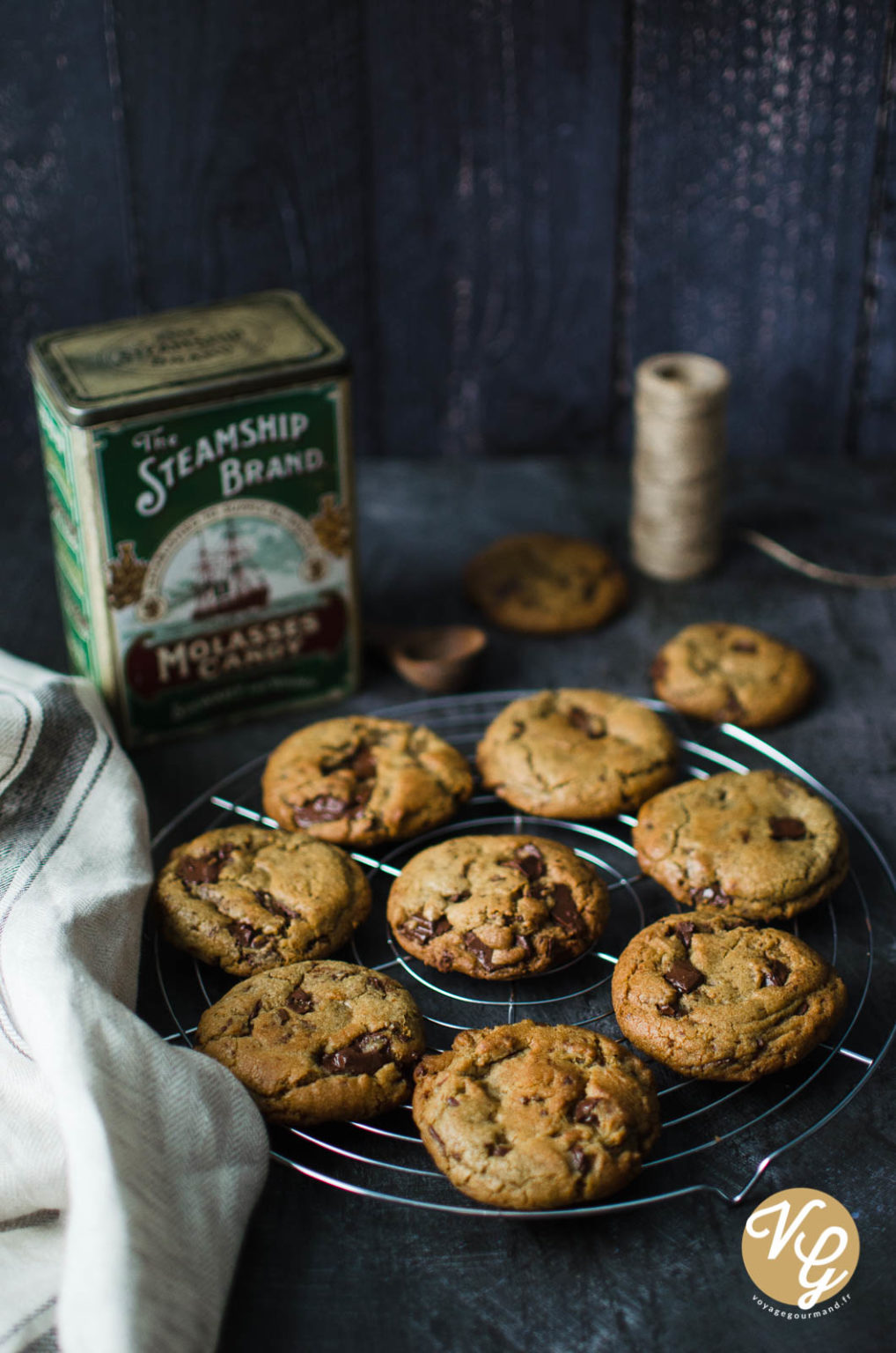 Cookies moelleux au chocolat et fleur de sel Voyage Gourmand